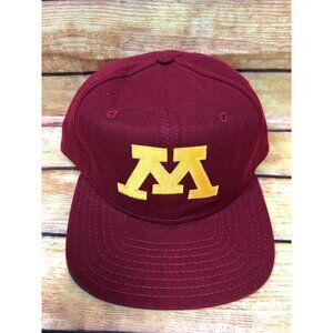 NOS Vintage University of Minnesota U of M Snapback Hat Golden Gophers (b30)